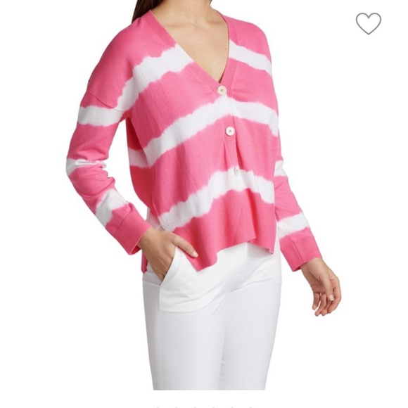 PIAZZA SEMPIONE
Tie-Dye V-Neck Long-Sleeve Cardigan size 42 (8) - Picture 3 of 5